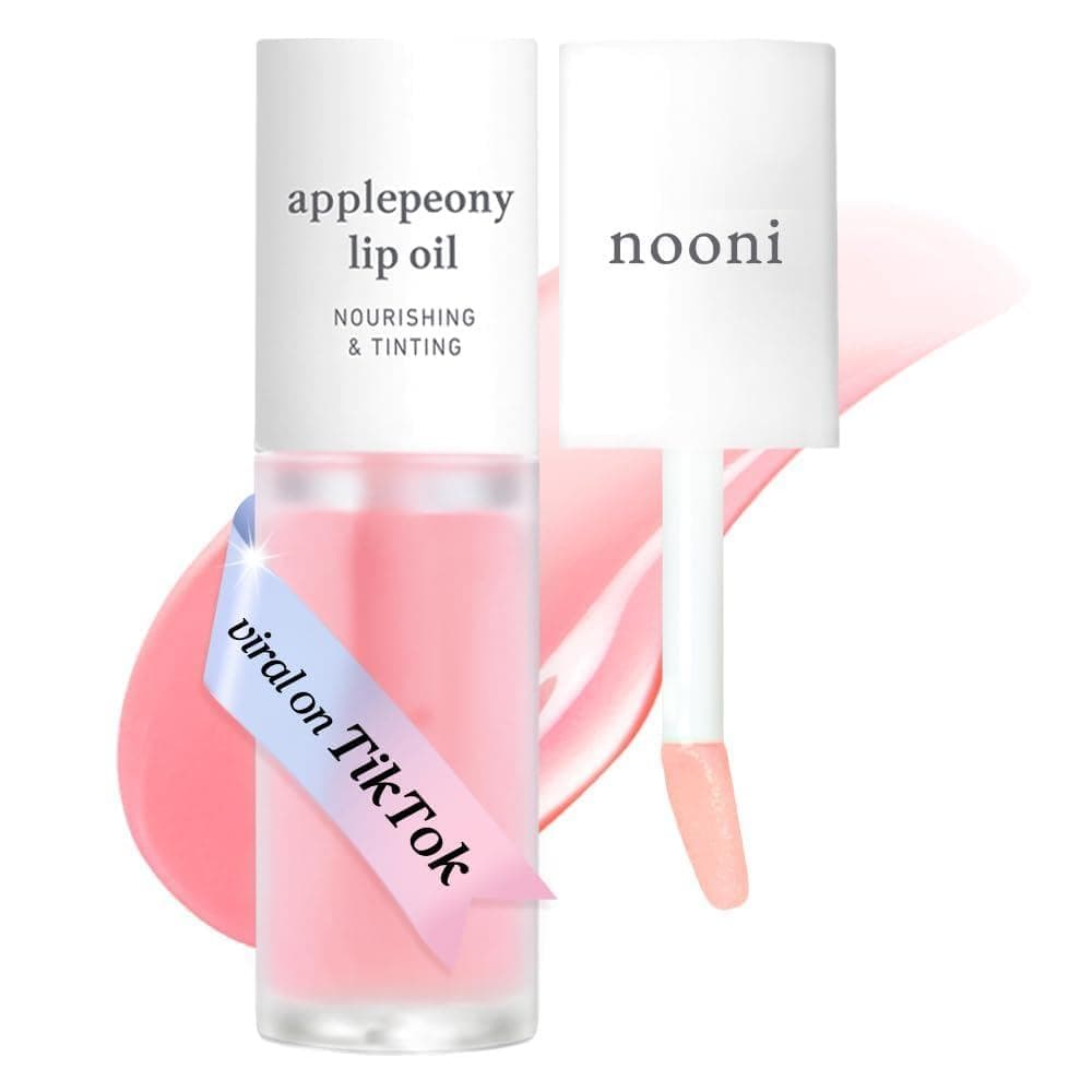 Óleo Labial Coreano NOONI - Applepeony |   De longa duração, hidratante, volumizador, revitalizante para lábios secos, à