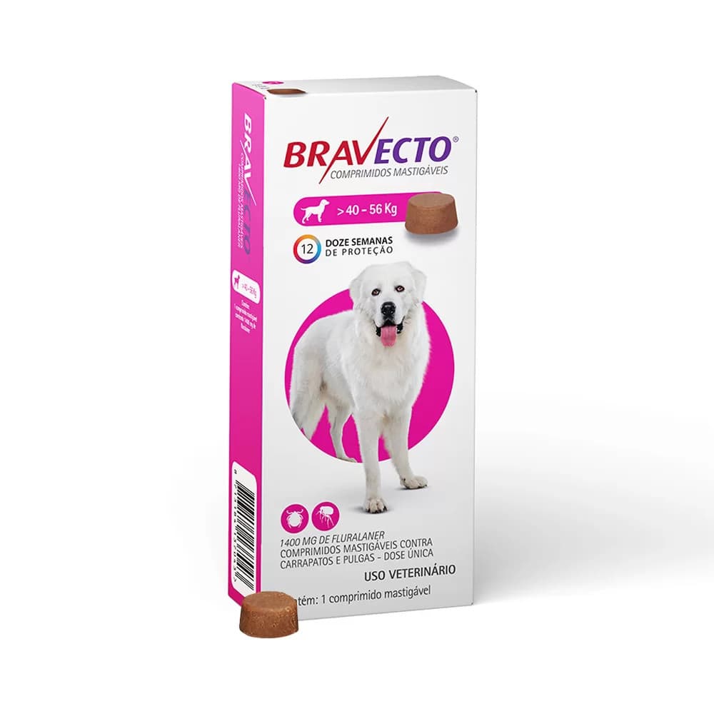 Bravecto Cães de 40 a 56kg - 1400mg