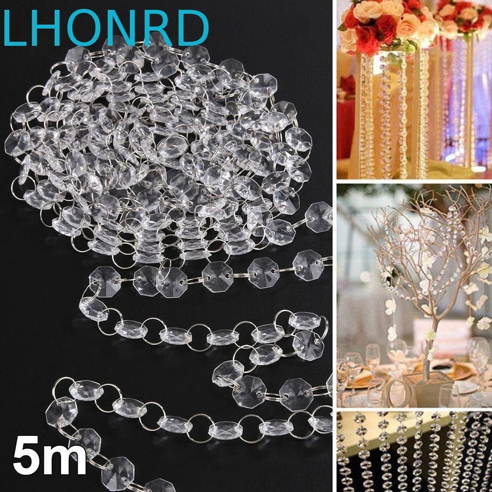 Guirlanda De Contas De Cristal LHONRD Pendurada Pingente Octogonal DIY