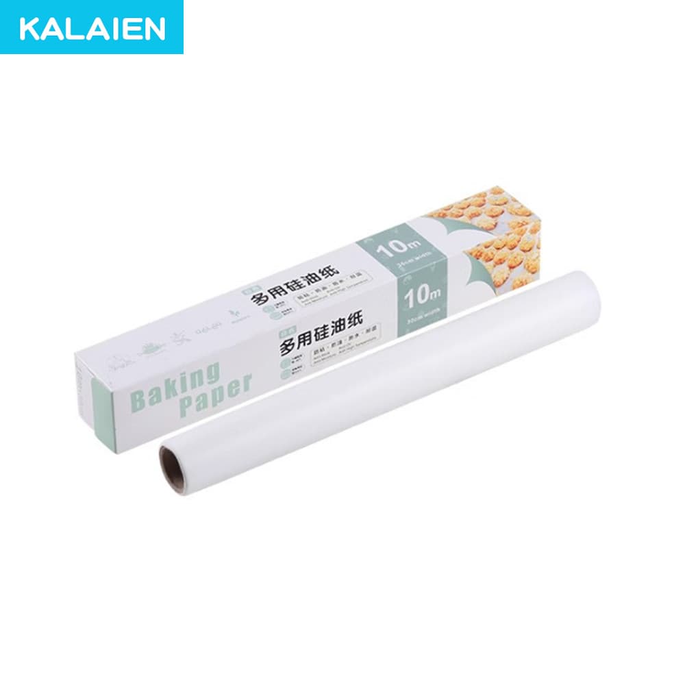 KALAIEN 1/2 Rolos de Papel Manteiga para Assar, Anti-óleo e Antiaderente, 30cm*10m, Papel Manteiga de Dupla Face Resiste
