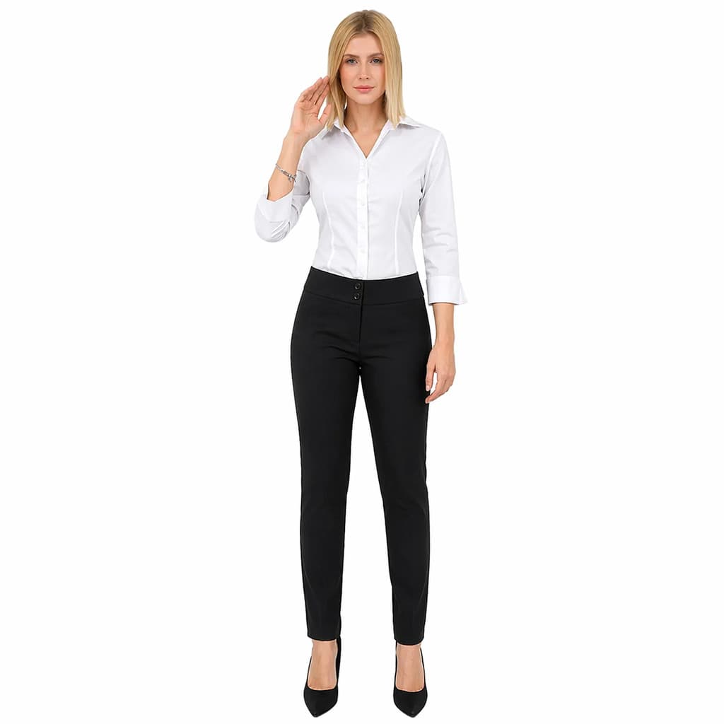 Calça Social Feminina Milano Cós 7cm Anatômico com Bolsos