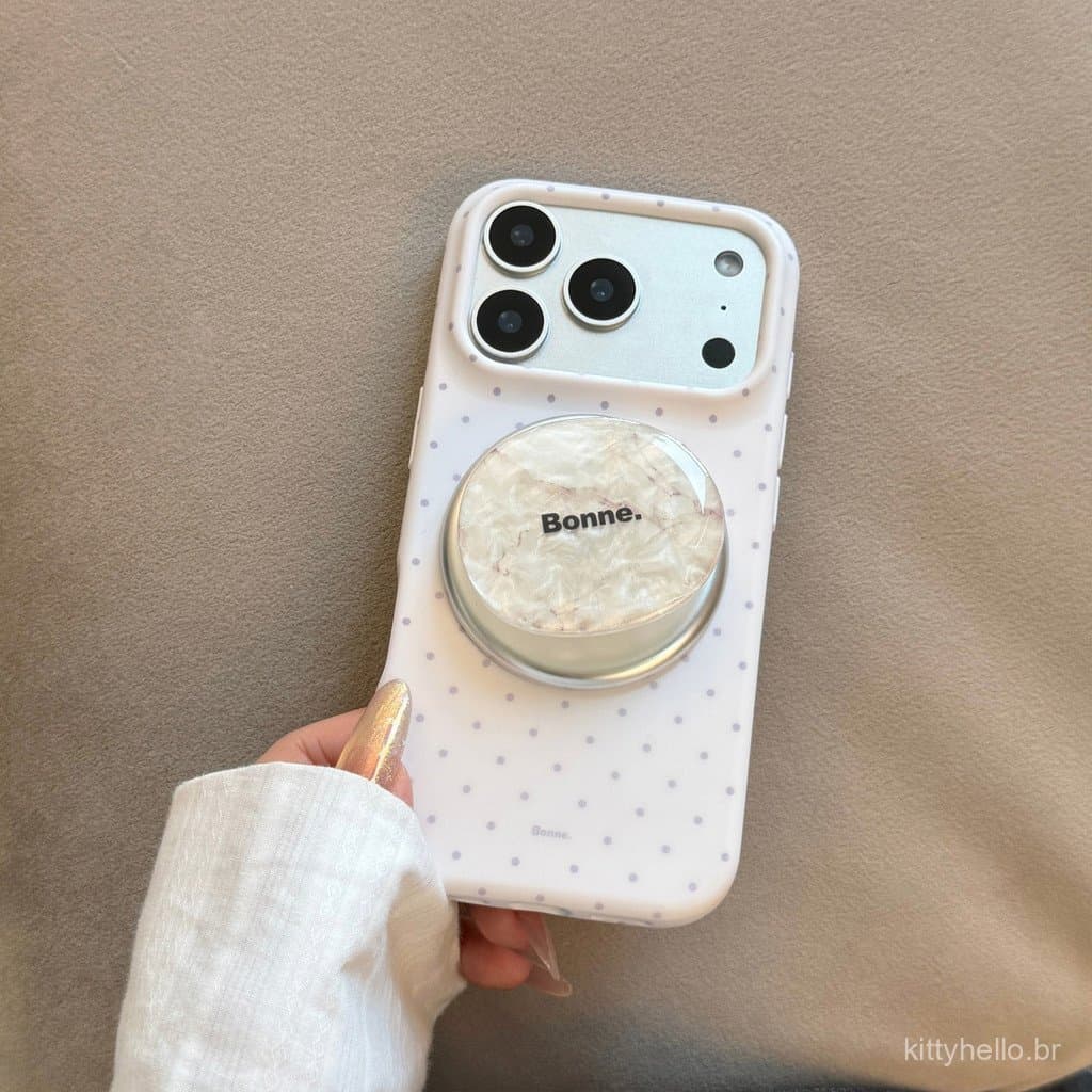Suporte magnético de alta qualidade com padrão de pedra, adequado para capa de iPhone 17 Pro Max, película macia para iP