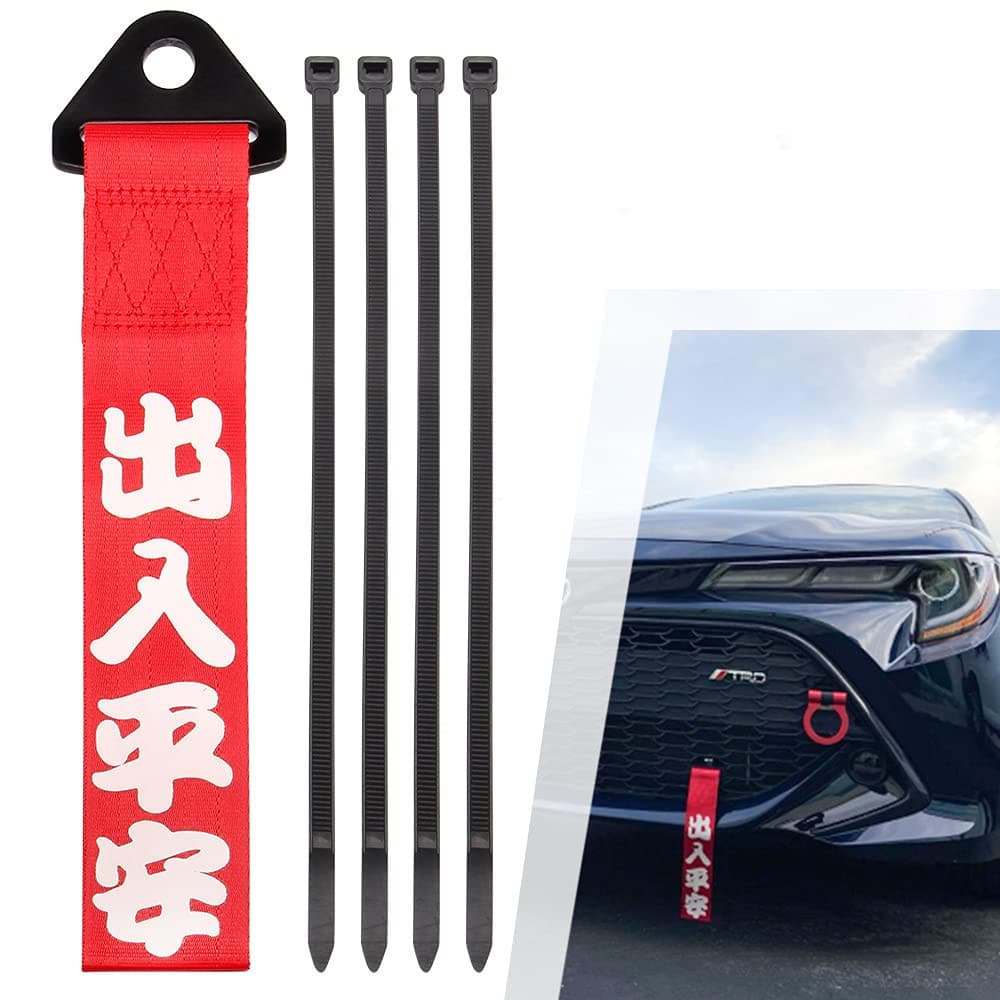 Fita para Engate de Reboque com Slogan de Modificação de Carro JDM Chinês, Adequada para Decoração do Para-choque Diante