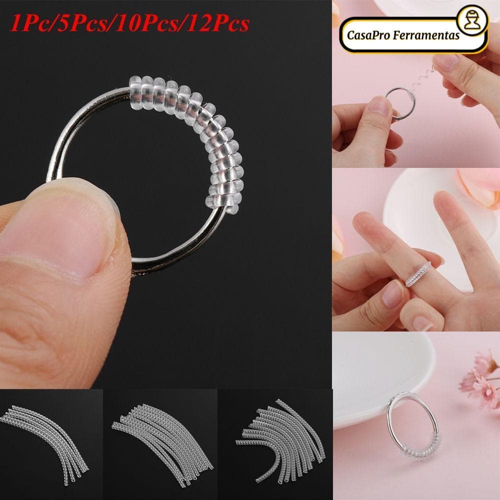 SUNSHINY 1Pc/5Pcs/10Pcs/12Pcs Ajustador De Tamanho De Anel Invisível Útil Peças De Joias Redutor De Aperto