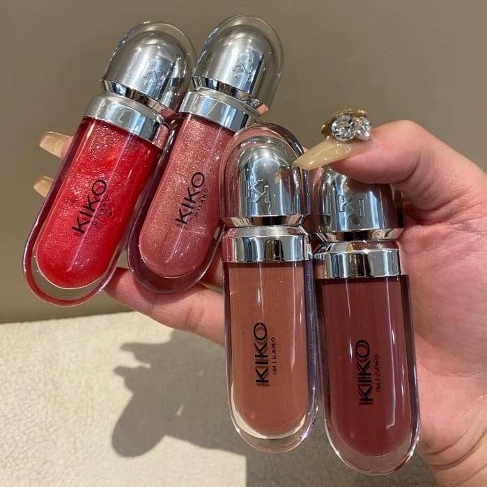 LipGloss Kiko Original Lip 6.5ML 3D PRONTA ENTREGA Hydra Lipgloss Hidratado Qualidade Da Água Longa Duração