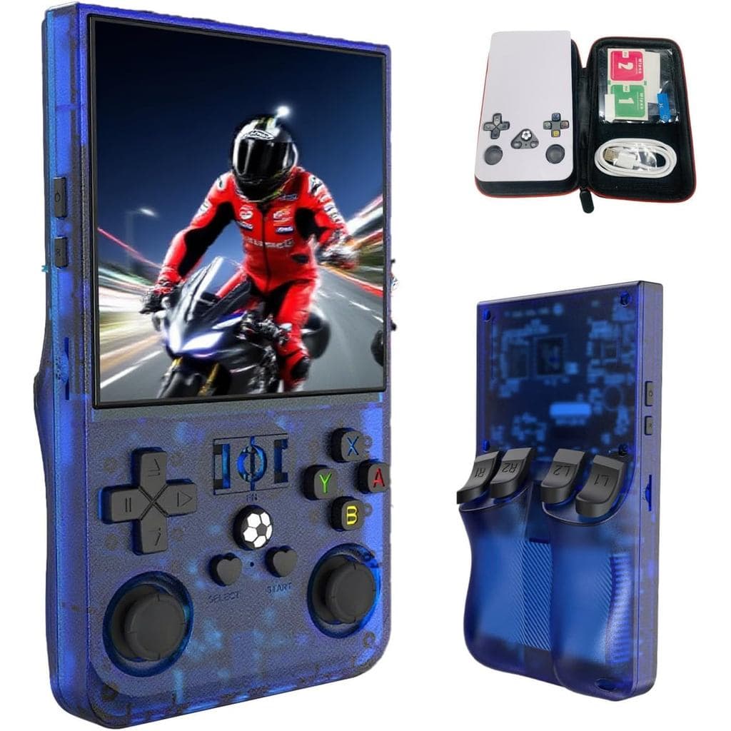 R36MAX Retro Gaming Console, 4-inch HD IPS Screen Handheld Game Consoles with 4000mAh Battery, Linux System Handheld Emu