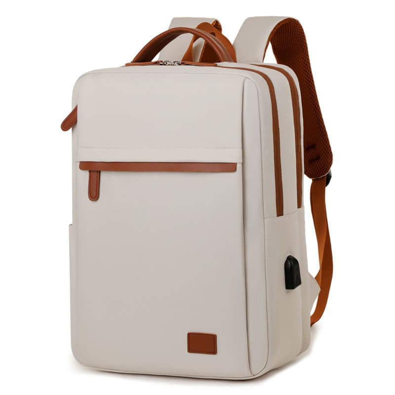 Nova mochila executiva de grande capacidade, leve e elegante, com design de proteção para a coluna vertebral durante via