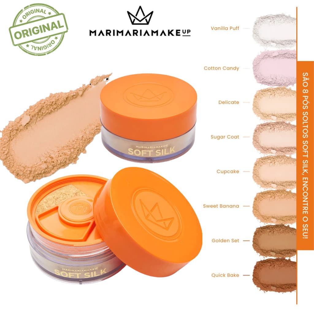 Pó Solto Mari Maria Soft Silk – Efeito Matte, Alta Fixação e Textura Ultrafina Aveludada Original