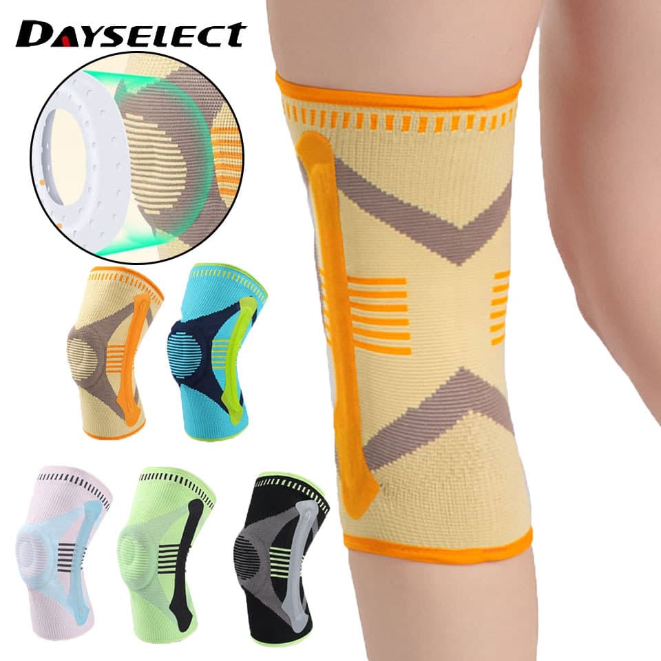 DAYSELECT 1 Peça Joelheira Esportiva Em Forma De X Amortecedor De Compressão Anti Queda Para Corrida