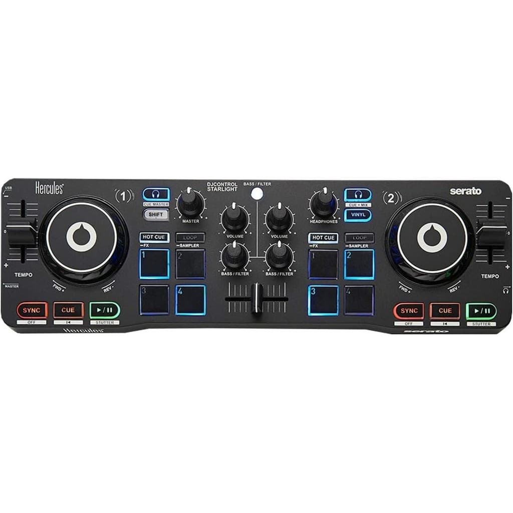 Direct from JapanHercules DJControl Starlight Compact DJ Controller Serato DJ Lite RGB USB Audio Interface