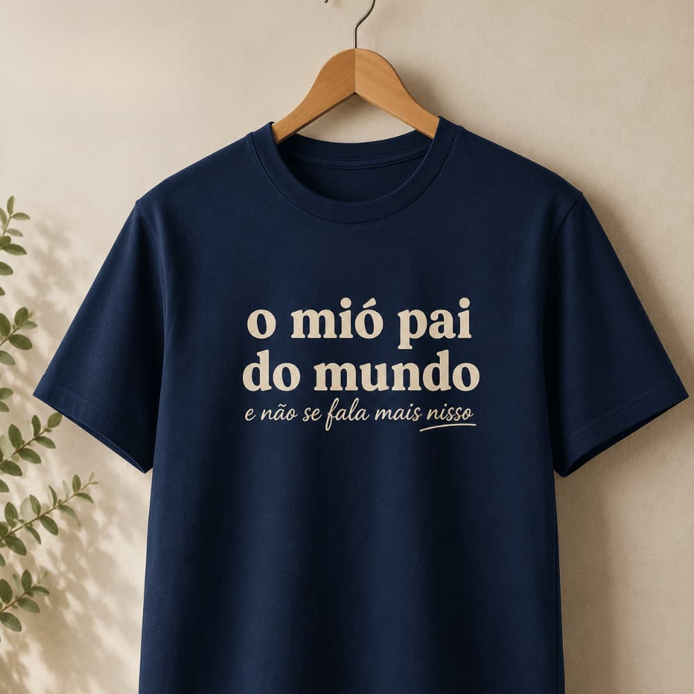 Camiseta Masculina Presente Dia dos Pais Camisa Pai Básica Casual Estampada Confortável Algodão