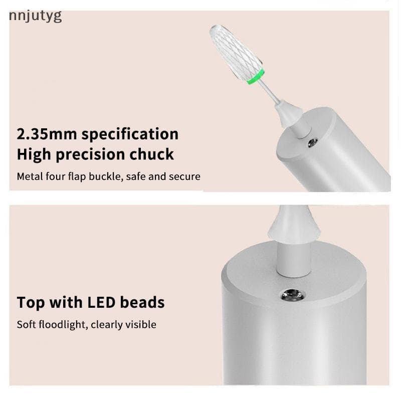 Broca De Unhas Sem Fio 35000RPM Cortador De Manicure Reparação Pedicure Fresa Polidor Lixadeira USB Recarregável Arquivo