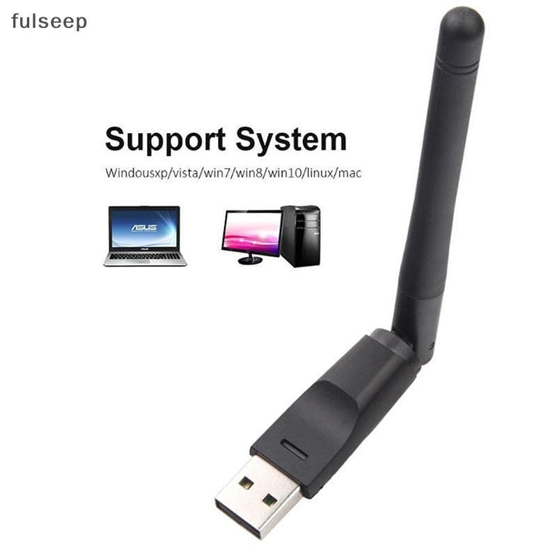 [fulseep] Placa De Rede Sem Fio 150Mbps Mini Adaptador USB Wifi LAN Receptor Wi-Fi Dongle Antena BR