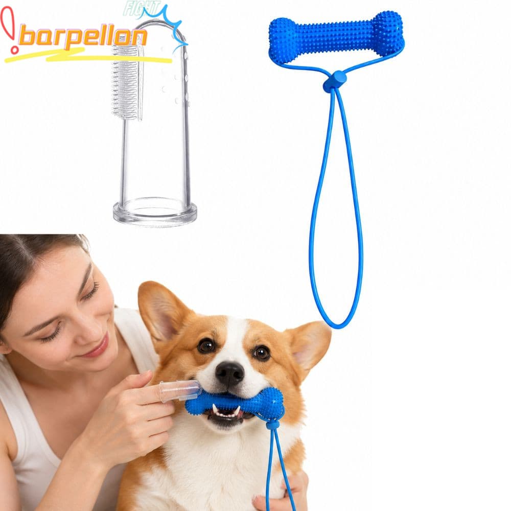 Suporte Canino De Dupla Ação BARPELLON , Com Escova De Dentes De Silicone , Brinquedo Para Mastigar Cachorro Em PVC , Es