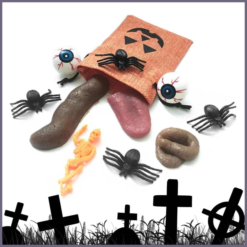 Pranks Para Adultos Realista Engraçado Falso Halloween Aranha Esqueleto Globo Ocular Crianças Gags & Brinquedos De Piada