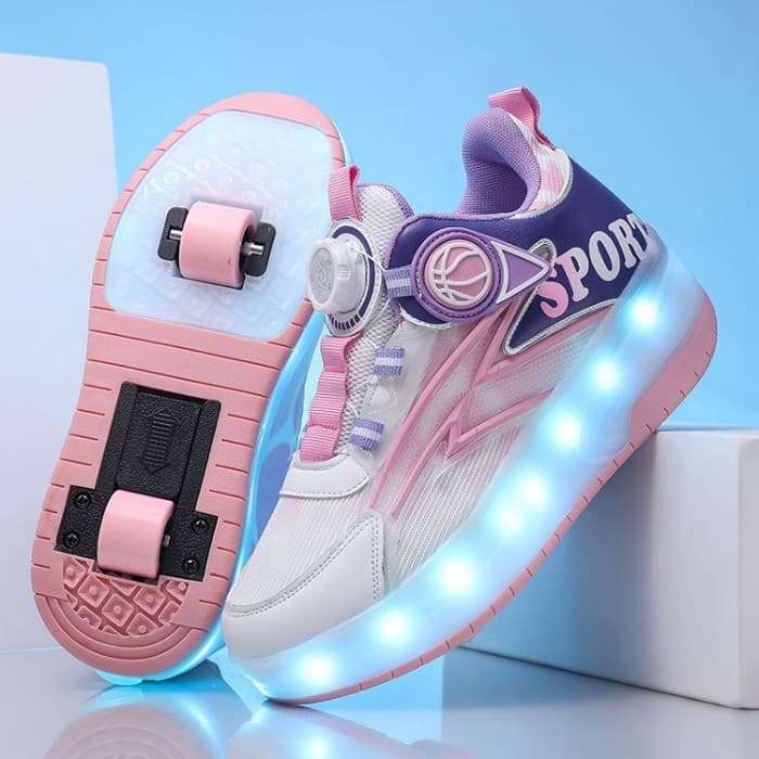 Influenciador crianças sapatos de fuga patinação meninos sapatos de salto duplo runaway estudante patins novo estilo des