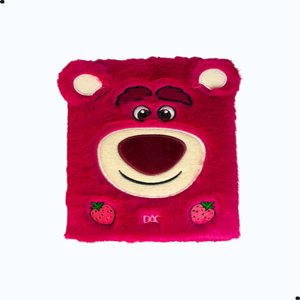 Caderno Lotso Pelúcia DAC Fluffy 80 Folhas Decoradas Caderno Escolar Diário Papelaria Criativa