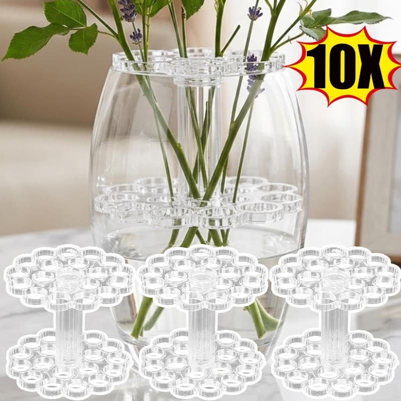 3/5/10 Unidades Suporte De Arranjo De Flores Transparentes-Fixação De Buquê Reutilizável-Para Decoração Floral De Casa E