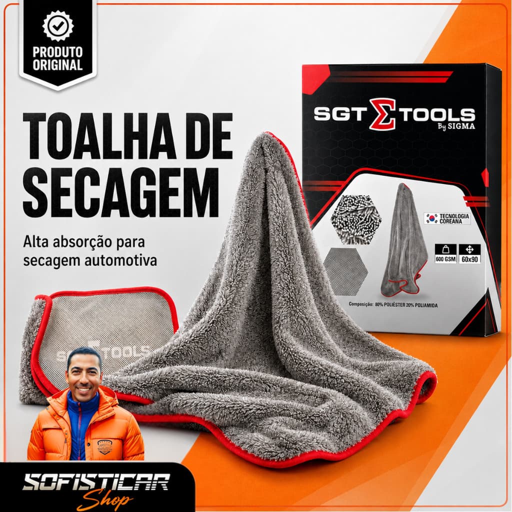 Toalha de secagem automotiva SGT magica automotiva microfibra automotivo pano microfibra
