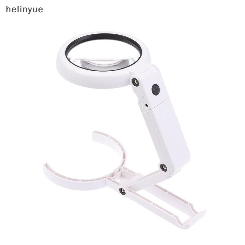 11x5x Lupa Portátil Com 8 Luz LED Dobrável De Mesa Para Leitura Jornais Ferramenta Reparo