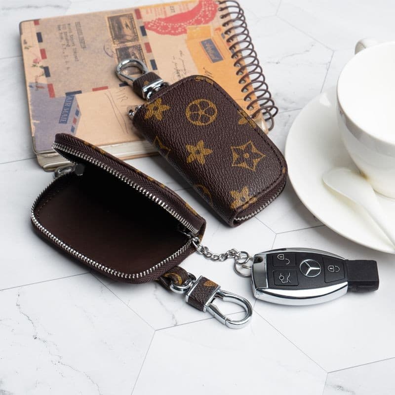 Caso chave do carro das mulheres dos homens simples zíper saco Mini cintura reboque chave caso protetor Universal cocô