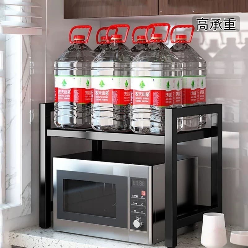 [Novo produto] Rack de armazenamento de cozinha Rack de forno de micro-ondas Bancada Suporte de forno retrátil multicama