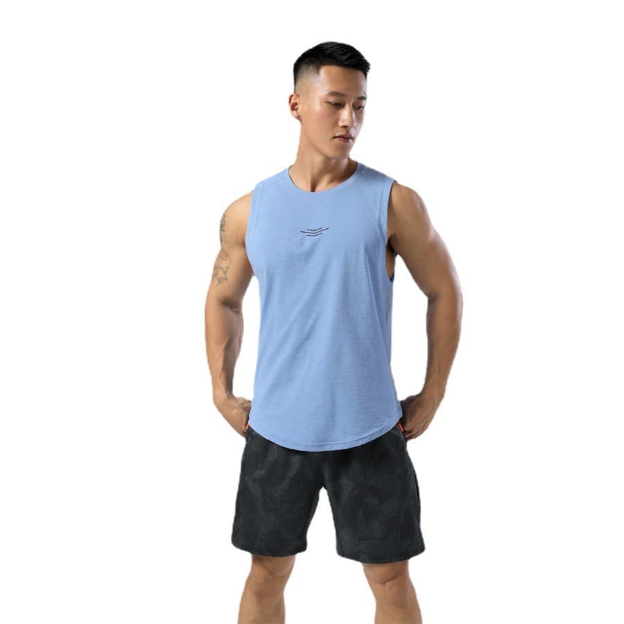 [Roupas esportivas de basquete] Roupas masculinas respiráveis de secagem rápida Fitness Running Round Neck Colete de sec