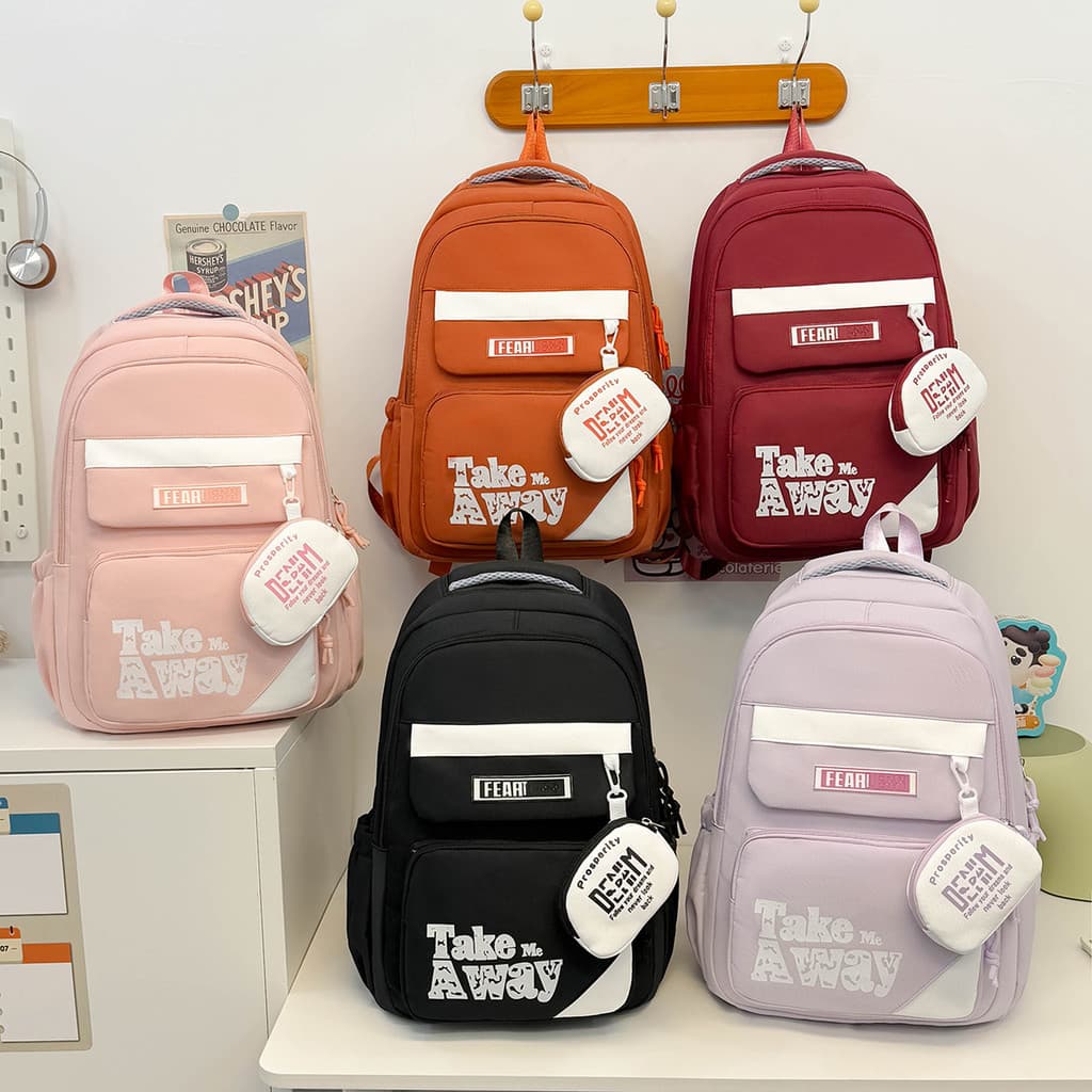 Nova mochila escolar leve e durável com grande capacidade, adequada para estudantes do ensino fundamental, mochila de vi