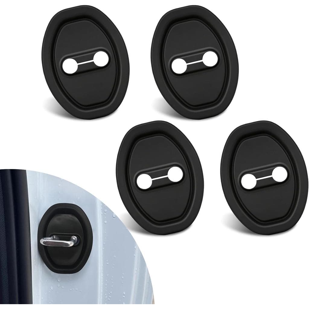 4 Peças de Capa Protetora para Fechadura de Porta de Carro, Capa Protetora de Silicone para Fechadura de Porta de Carro,