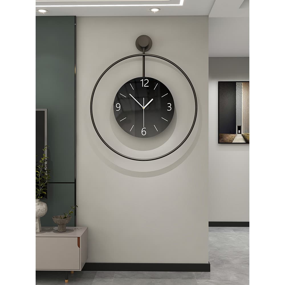 2026 Novo estilo criativo minimalista relógio de parede moderno e minimalista atmosfera relógio de parede sala de estar
