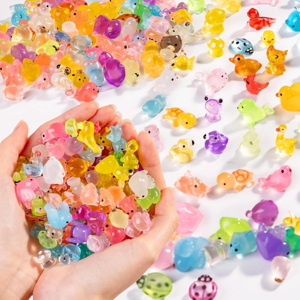 140 peças de mini animais de resina, diversos estilos e variedade, pequenas figuras de animais em miniatura, pequenas es