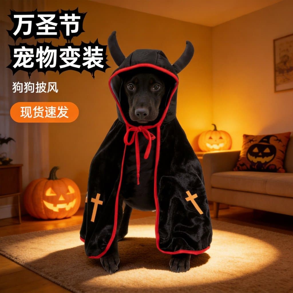 Halloween cão vestir-se Amazon cross-Border venda quente pronto estoque gato manto cos cross-Dressing engraçado manto má