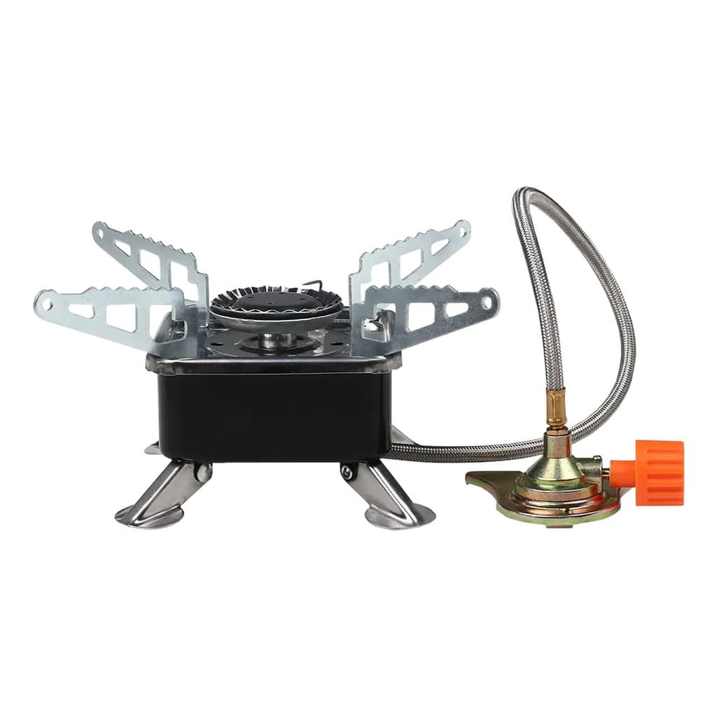 Kit Fogareiro Fogão Mini Dobrável Ignição Eletrônica Camping