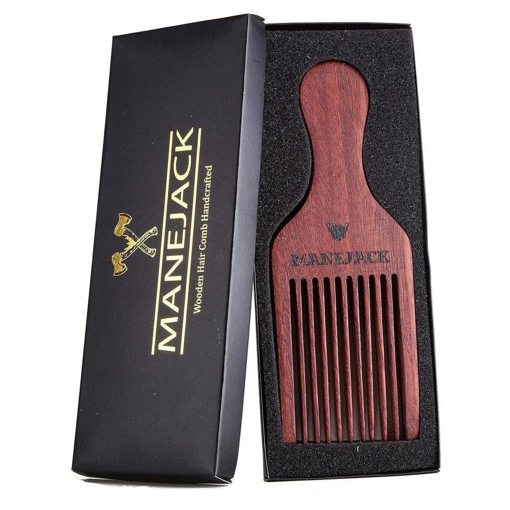 Pente para Barba Masculino - Pente de Madeira para Cabelo Afro