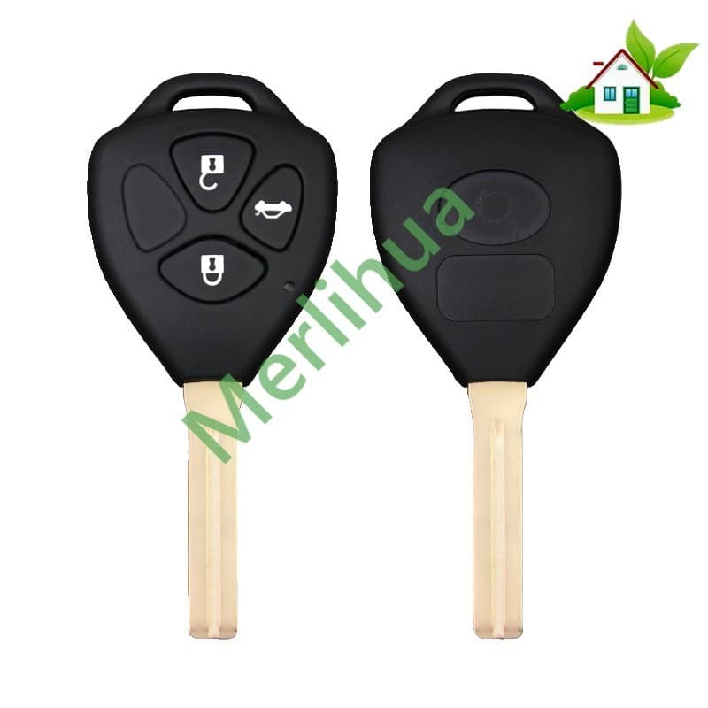 Para Toyota Coroa 2.5 Placa Reta Integrada 3 Botões Controle Remoto Chave Escudo Caso De Substituição