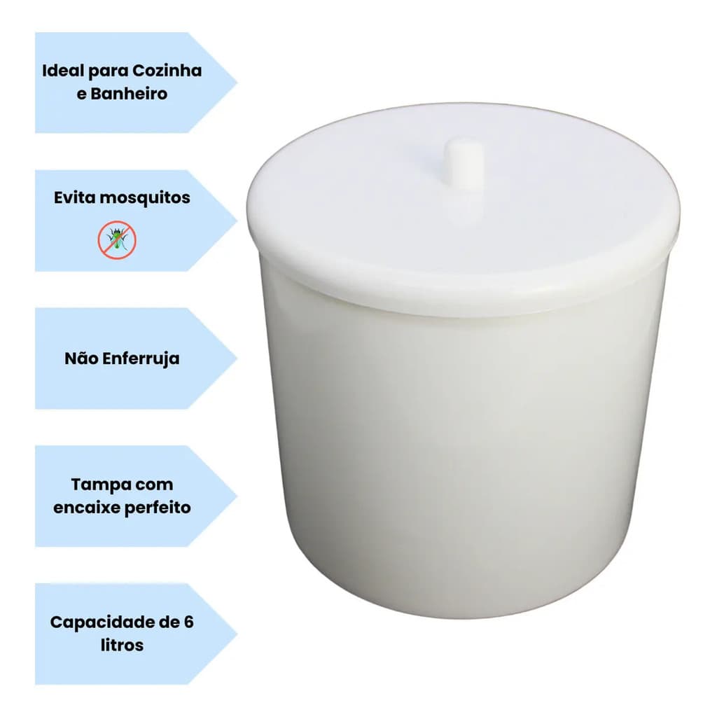 Cesto Multiuso Astra com Tampa – 5 Litros