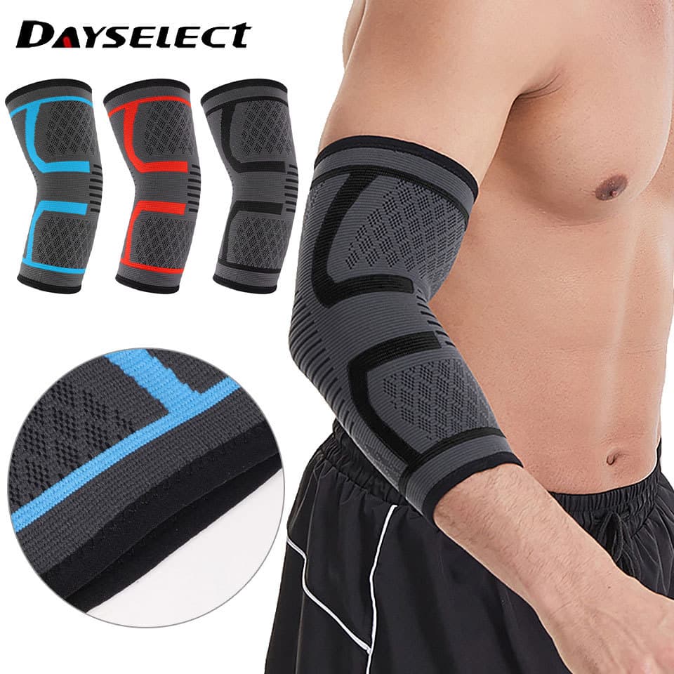 DAYSELECT 1 Peça Esportiva Absorção De Suor Compressão Tricô Corrida Caminhada Proteção De Cotovelo