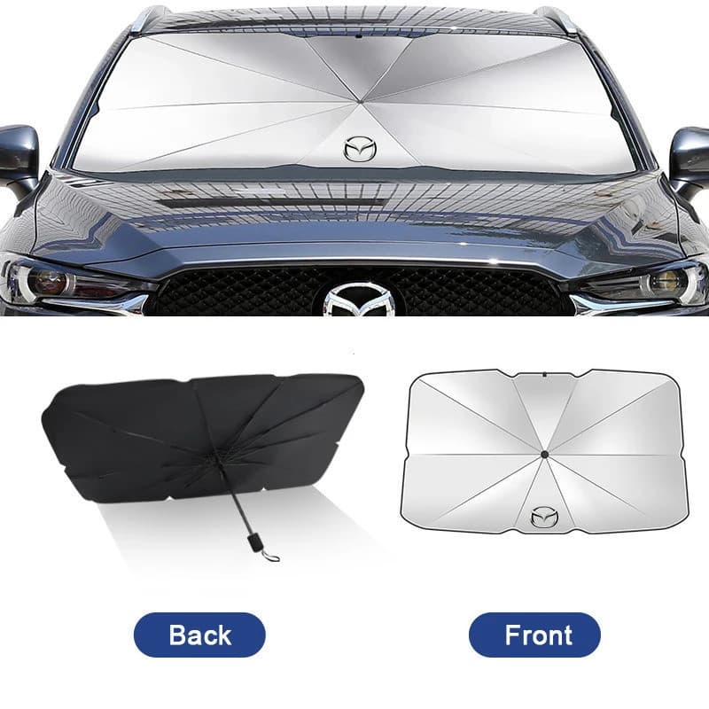 Acessórios de Guarda-Sol para Para-brisa de Carro com Emblema Mazda para Axela, Atenza, CX6, RX7, MX5, CX5, CX3, Protege