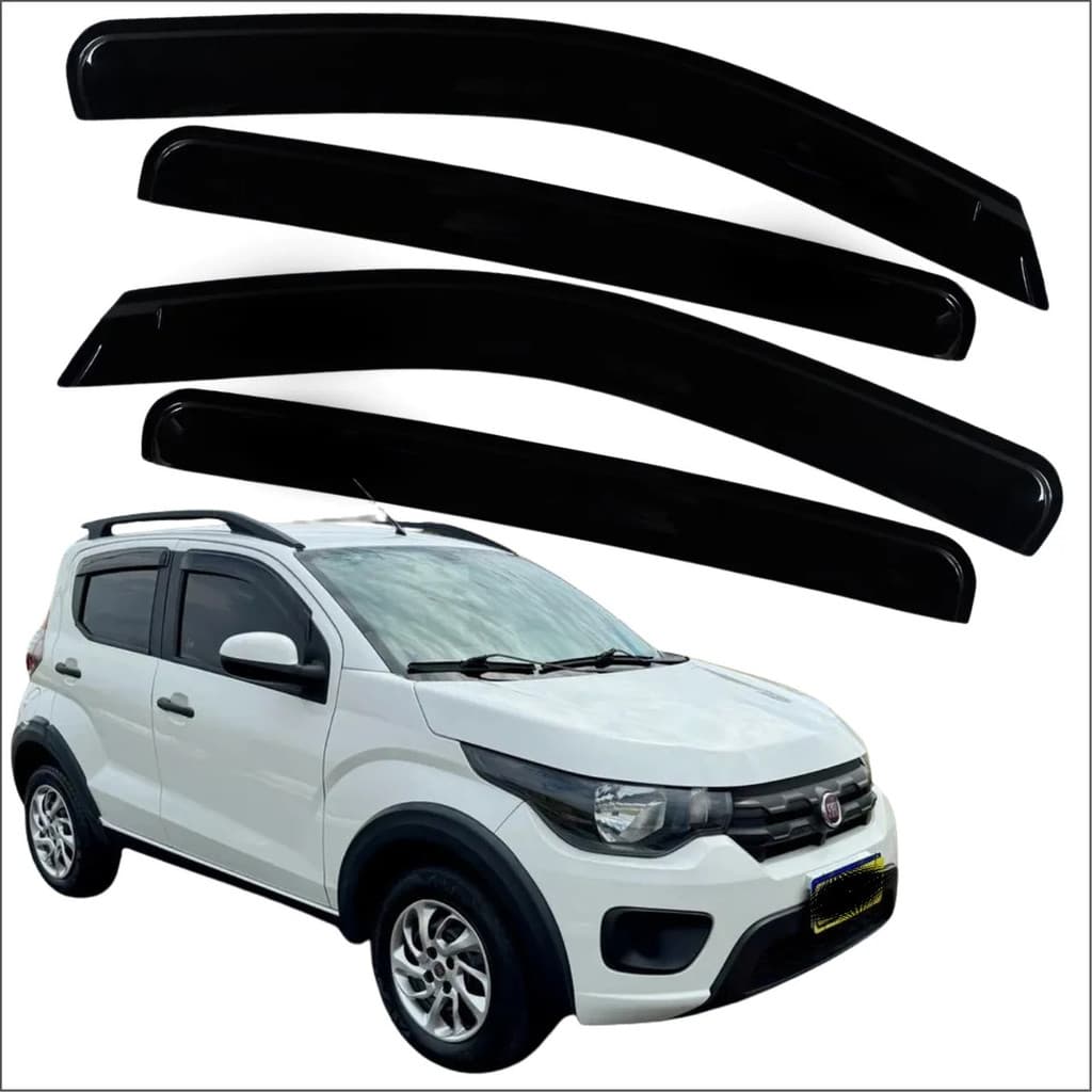 Calha Chuva Fiat Mobi 2016 A 2025 4p Defletor De Chuva Fumê
