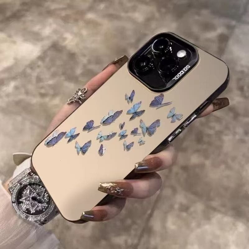 Borboleta colorida adequada para capa de telefone Apple 17promax iPhone16/15/14Pro13 exclusiva/12 J0R7