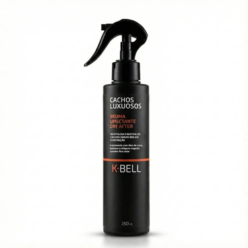 Bruma Umectante Day After Cachos Luxuosos K-Bell 250ml Spray Ativador de Cachos Antifrizz