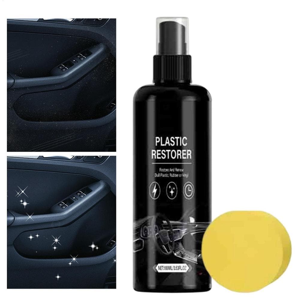 100ml Restaurador De Plástico Final Limpador Exterior Do Carro Longa Duração Brilho Guarnição Kit Reparo Risco phdbr