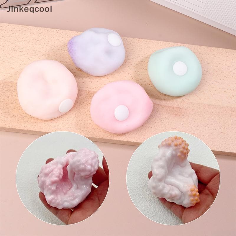 Jqbr Squeeze Brinquedos De Mesa Plasticidade Pele De Gelo Super Macio Ultra-Fino Sentir Pegajoso Bola Luz Squeez Alívio