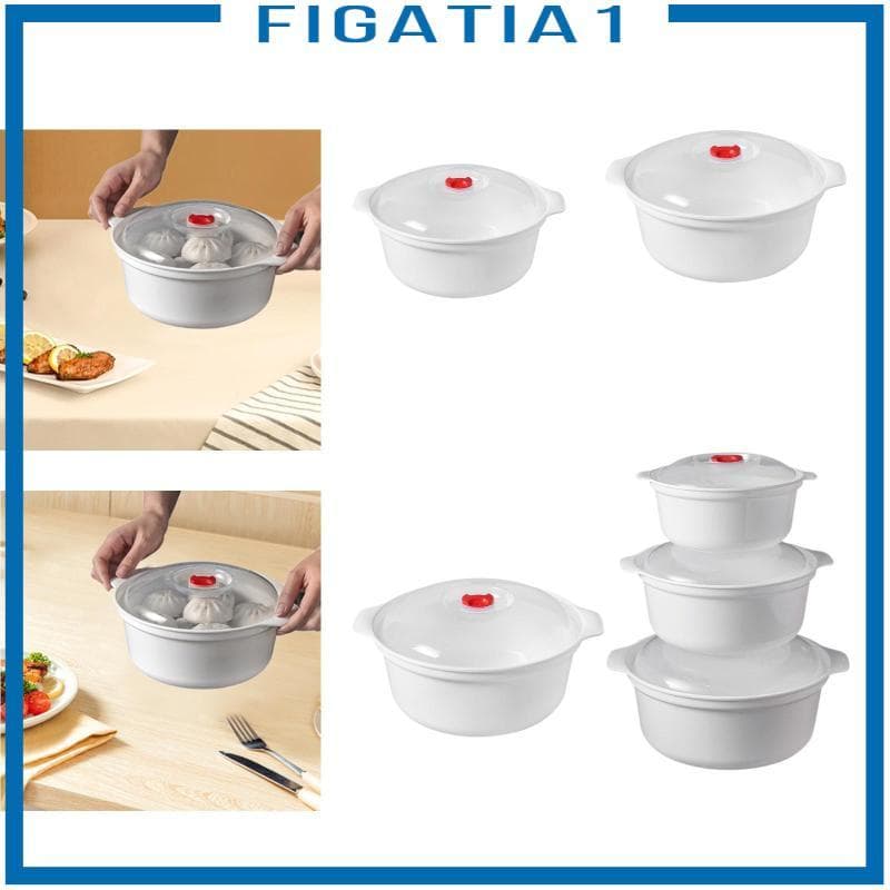 [Figatia1] Tigela De Micro-Ondas Com Tampa Recipiente De Alimentos Seguro Para Sopa De Macarrão Material PP Adequado Alm