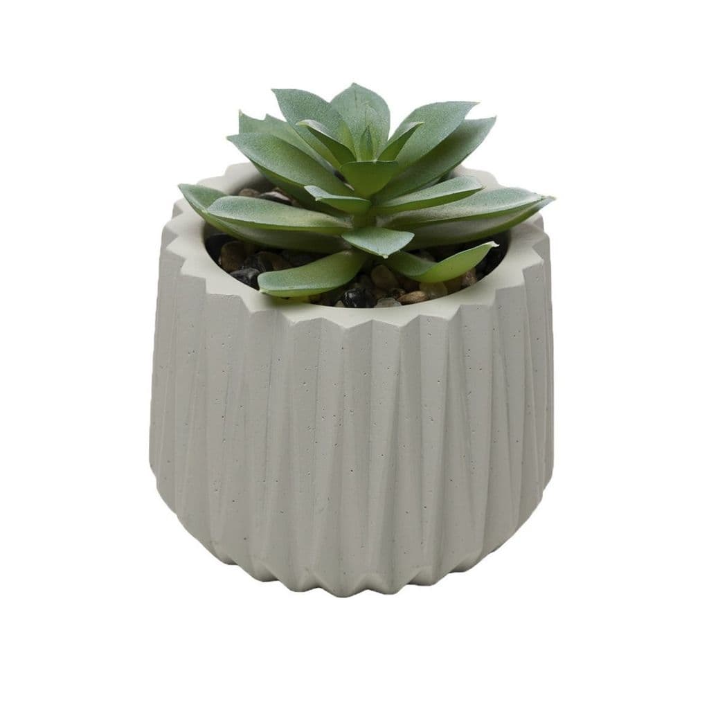 SUCELENTA CACHEPOT ARTIFICIAL PRISMATTO 9 X 10CM CINZA WOLFF