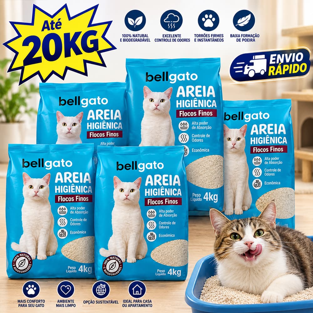 Areia Sanitária Natural Para Gatos Ecologica Areia de Gato Para Caixa de Areia Para Gatos