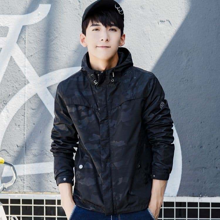 ❤Novidades❤ Jaqueta masculina ao ar livre leve esportes camuflagem roupas primavera outono estilo com capuz blusão jaque