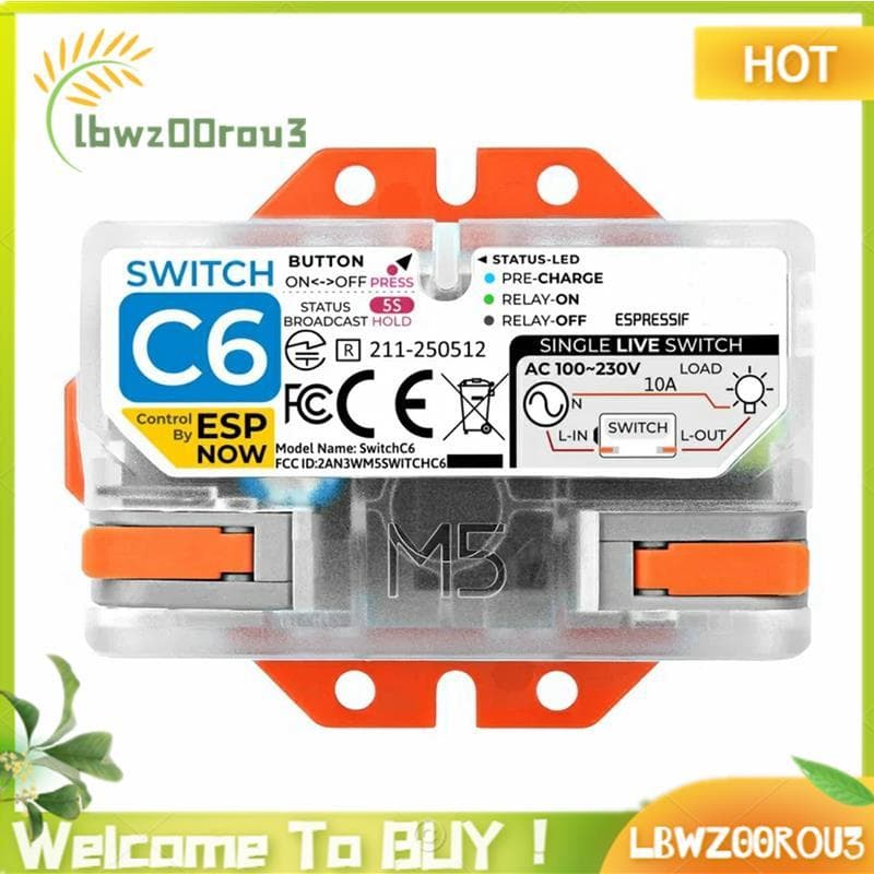 Para Wi-Fi Interruptor Inteligente Único Fio Vivo-C6 Chip Controle Remoto Automação Residencial Eficiente