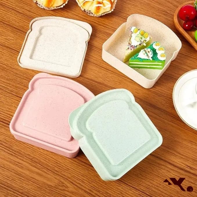 Porta Sanduíche Formato de Pão com Design Compacto e Leve para Lanches