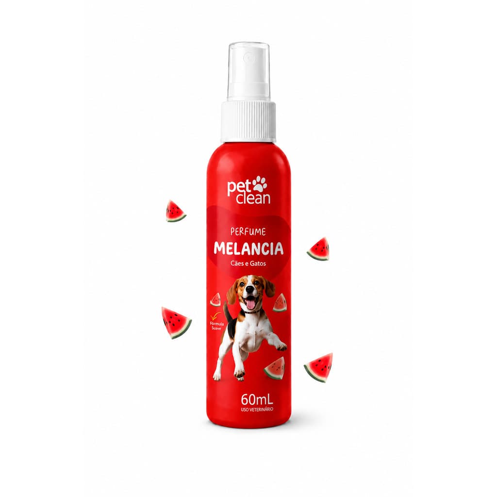 Perfume Colônia Melancia Pet Clean para Cachorro e Gato 60ml